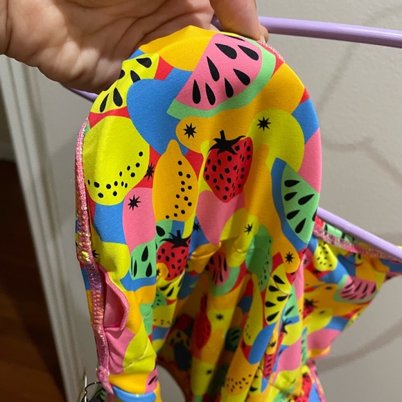 Brand New Free People/It’s Now Cool High Cut Multicolor Fruit Print One-Piece,XL - Picture 5 of 7